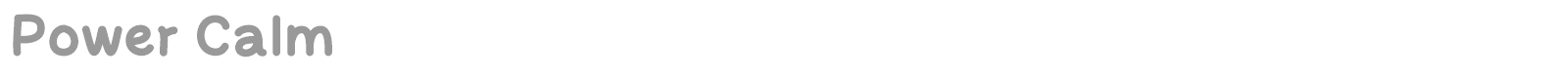 Power Calm font preview